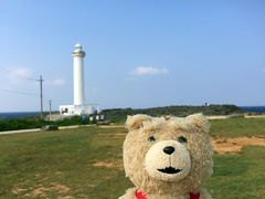 【沖縄】残波岬灯台（ざんぱみさきとうだい）登れる灯台巡り、2015年10月