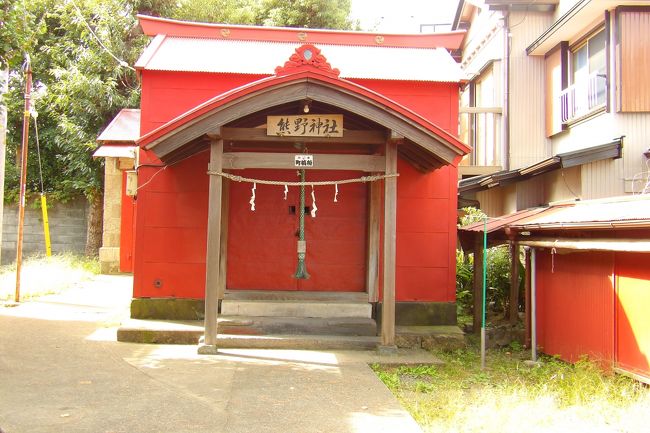 　大磯町の大磯宿裏町通に鎮座する熊野神社は熊野大権現を祭る神社である。境内には由来や縁起を記載した看板はなく、建立年は不詳である。ただし、江戸時代には確実に建立されていたであろう。<br />　国道1号線（旧東海道）から一段下がった海寄りに鎮座している。南下町大泊と呼ばれているようだが、大磯宿裏町通は下町と呼ばれ、北と南にそれぞれ浅間神社と熊野神社を祭ったのであろう。その北下町の浅間神社には昭和57年（1982年）銘の庚申塔が祠に納められていたが、南下町の熊野神社では双体道祖神が祠に納められていた。一方、熊野神社境内には庚申塚があり、江戸時代には多くの庚申塔が建てられていたことが伺える。しかし、これらの庚申塔などは壊れてしまっているものが点在していた。ほんの数100mしか離れていない神社で全く保存方法や年代が著しく異なる庚申塔、庚申塚を目にして不思議にさえ思えた。<br />（表紙写真は熊野神社社殿）