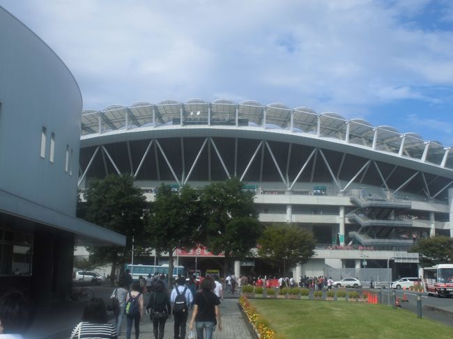 カシマスタジアムの鹿島ＶＳ浦和試合を観戦しました。