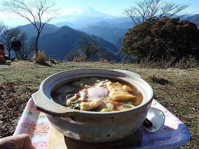 鍋割山で鍋焼きうどん！！