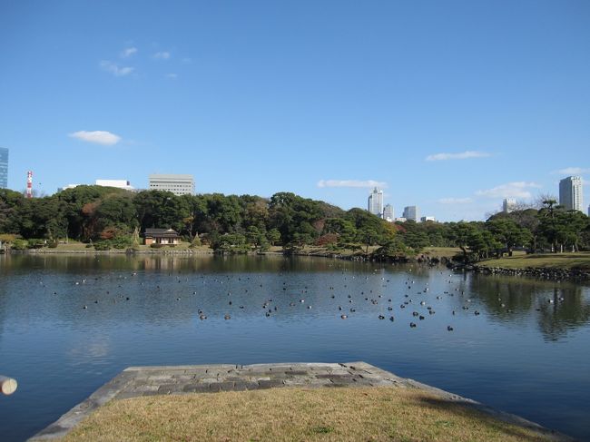 １２月の土曜日に、都立文化財９庭園である浜離宮恩賜庭園にいきました。<br />天気が良かったので、そのまま水上バスで浅草に行きました。