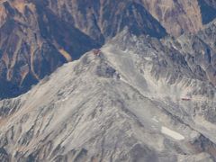 【国内203】本当のとんぼ返り小松　アルプスの山々　槍ヶ岳　穂高岳の飛行機からの眺め