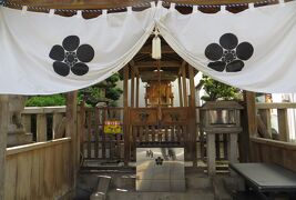 2015秋、大須観音に縁が深い北野神社：大須演芸場、鳥居、手水舎、狛犬、牛像、天神社