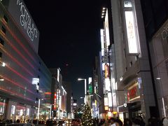 クリスマス直前の銀座の夜景・・・