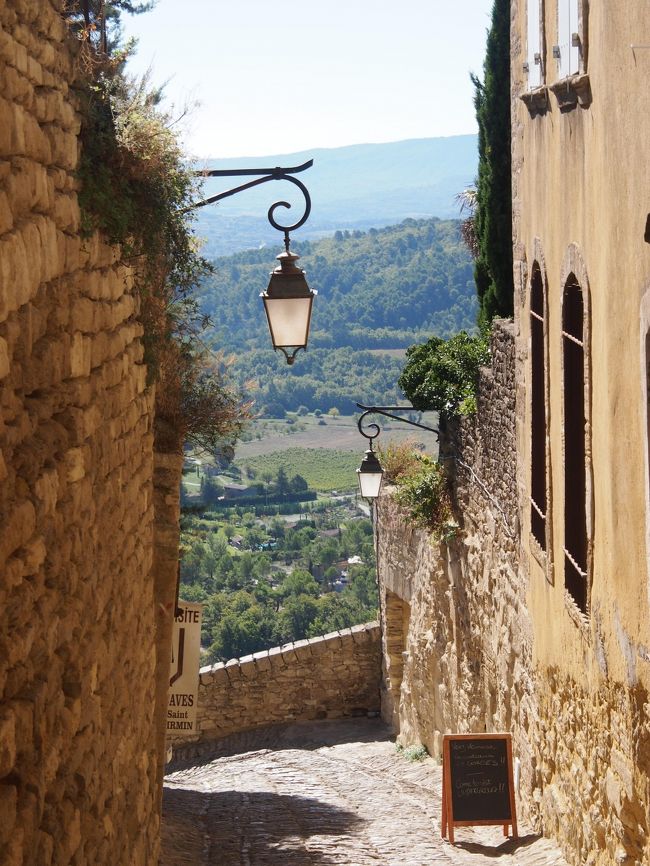 去年イタリアに個人旅行で行って以来、個人旅行の楽しさにどっぷりとはまり。今年はシルバーウィークに南フランス、ストラスブール、南ドイツへ行ってきました。南フランスではゴルドやボニューなどのリュベロン地方の美しい小さな村を、南ドイツではヴュルツブルクと再訪を夢見ていたローテンブルクを訪れました。<br /><br />季節は大好きな秋。<br />まだ紅葉には早いのかなと思いましたが、ドイツでは朝晩と冷え込み、木々が黄色く色づき始めていました。すでに葉が散り始めている木もあり、黄色い絨毯の上を歩きながらの散策は忘れられないすばらしい思い出です...♪<br /><br />南フランスは日中は暑いけど朝晩は肌寒いくらい。でも秋のひんやりとした空気と石造りの街がマッチしていて素敵！冷たい空気の中の朝焼けと夕焼けもいいですよね＾＾そしてワインのおいしい南フランスは、ブドウの収穫前！たわわに実ったぶどうたちが揺れるブドウ畑のきれいなこと！<br /><br />今回は、宿泊場所にもこだわって。<br />新婚旅行で初めてローテンブルクを訪れて街のかわいさやタウバー渓谷の美しさに一目ぼれ後、ローテンブルクのことを調べる中で出会った&quot;ブルクホテル&quot;。いつか宿泊してタウバー渓谷を眺めながらのんびりしたいという願いも叶いました。感無量...!<br /><br />南フランスからドイツまで、ヨーロッパ個人旅行2度目の私にとっては中々の大移動！電車遅延に見舞われながらも無事目的地にも到着。旅行の楽しみのうちの一つ、車窓からの美しい風景も楽しみました♪<br /><br />まだまだ訪れたい場所がたくさんのフランス＆ドイツ、また行きたいよー！<br /><br /><br />□9月19日（土）：上海経由、パリへ。<br />　　　　　　　　 パリ&quot;アドリアティックホテル&quot;泊。<br />□9月20日（日）：パリからアヴィニョンへ移動。アヴィニョン、ヴィルヌーヴ・レザヴィニョン観光。<br />　　　　　　　　 ヴィルヌーヴ・レザヴィニョン&quot;Maison Orsini&quot;泊。<br />■9月21日（月）：リュベロン地方（ゴルド、ルシヨン、ボニュー、ルールマラン）、アヴィニョン観光。<br />　　　　　　　  アヴィニョン&quot;Le Limas&quot;泊。<br />□9月22日（火）：ポンデュガール、レボードプロヴァンス観光。ストラスブールへ移動後、ストラスブール観光。<br />　　　　　　　　 ストラスブール&quot;カテドラル　ホテル&quot;泊。<br />□9月23日（水）：ストラスブール観光。ストラスブールからドイツ・ローテンブルクへ移動後、ローテンブルク観光。<br />　　　　　　　　 ローテンブルク&quot;ブルク　ホテル&quot;泊。<br />□9月24日（木）：ローテンブルク観光。<br />　　　　　　　　 ローテンブルク&quot;ホテル　ヘルンシュロッシェン&quot;泊。<br />□9月25日（金）：ローテンブルク観光後、ヴュルツブルクへ。ヴュルツブルク観光後、フランクフルトへ。<br />　　　　　　　　 フランクフルト&quot;The Pure&quot;泊。<br />□9月26日（土）：フランクフルト発、上海乗継で日本へ。<br />□9月27日（日）：帰国<br />　　　　　　　 