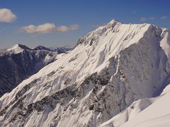 快晴無風の谷川岳　雪山登山