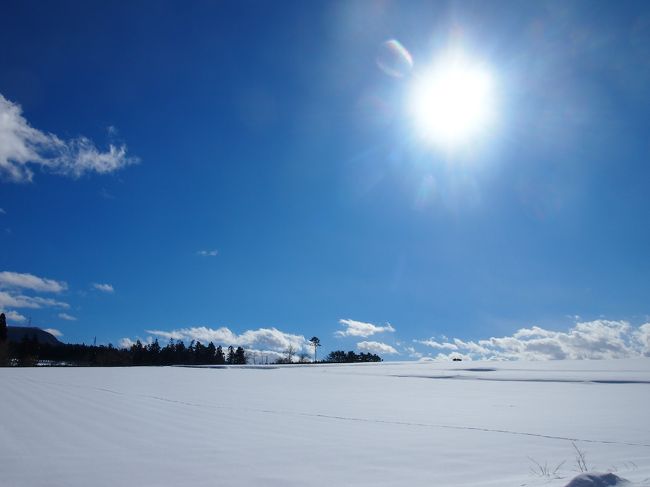 暖冬の影響でスキー場も雪が少なかった時期、<br />数日前に群馬北部に雪が降ったようなので<br />旦那との休みが合った日、スノーボードへ出かけることにしました。<br /><br />スキー場に着いたところで、旦那が板セット以外の一式を家に忘れたのに気付き…<br />雪が降ってるのもあり、やる気が失せたので、<br />雪の時期は観光出来る所や行ける所も限られてますが、<br />その日はドライブに変更して、幾カ所か回ってみました。<br /><br />