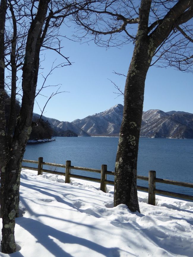 2月15日〜16日の1泊2日、日光と鬼怒川温泉へ愛犬と一緒に行きました♪<br />存分に観光と温泉を楽しんできました♪<br /><br />☆Ｖｏｌ１１：第１日目（２月１５日午後）中禅寺湖♪<br />中禅寺の周囲の風景を楽しんだら、<br />鬼怒川温泉へ♪<br />途中、湖畔に立ち寄り、<br />中禅寺湖の美しい冬の風景を眺めて。<br />やっぱり、冬の景色は美しい。<br />そしていろは坂を下り、<br />日光から離れて鬼怒川温泉へ♪