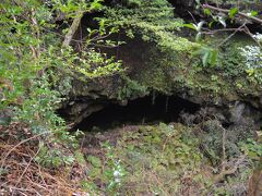 大室山の噴火を物語る溶岩トンネル