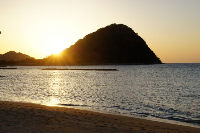 20160321 萩 ちとお疲れで、昼間はお休み。菊ヶ浜の夕日だけ見に行こうかな