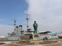 横須賀で日本海海戦の連合艦隊旗艦三笠に乗艦