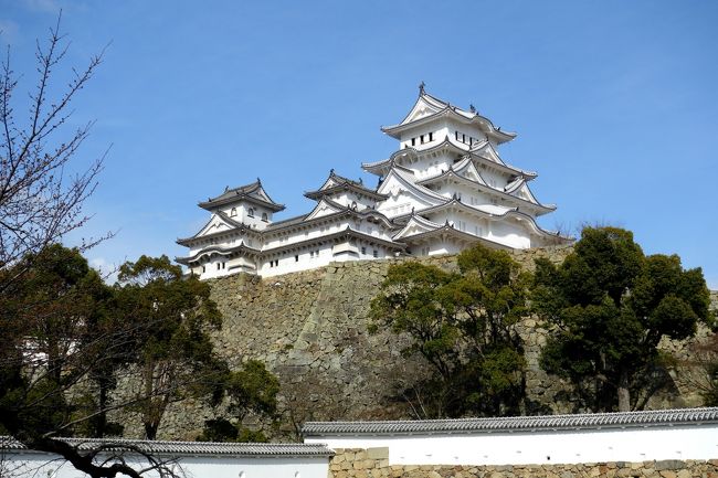 私が一人でスリランカ旅行中、一人で日本でお留守番の相棒。<br />どこかへ連れて行けと連日うるさい、うるさい。<br />歴史好きの相棒にチラッと姫路城は?って持ち出すと、<br />自分でネットで調べて「行きたい、行きたい!」と、私以上に興味を示した。<br />大阪から遠出するのに姫路城だけだとチョッと物足りないと思い、<br />温泉好きの相棒のため、プラス赤穂温泉。<br />晩ご飯は?って聞いてみると、肉食獣の相棒は「Kobe beef」を連呼。<br />太っ腹の相棒が「お金の事は心配するな!」って言ったんで、<br />行く気のなかった貧乏性の私が前日に旅程を組んで行ってきました。<br />参考になるような旅行記ではないんですが、自分たちの思い出として。<br /><br /><br />大阪→姫路城→赤穂温泉→神戸元町→大阪<br />