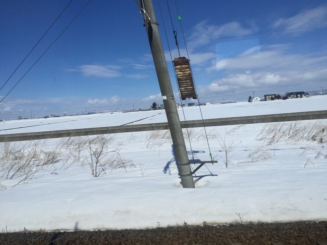 2016年最初の旭川出張に出掛けました。<br />天気予報では雪とのことだったので、雪に備えて完全防備で出掛けましたが、まさかの晴れのち曇りでした。<br />札幌に住んでいる知り合いにも聞きましたところ、『札幌も雪が降っているし、旭川だから路上にも雪が残っているから、気をつけた方が良いよ』の言葉を信じて、靴のすべり止めまで持参しました。<br />この持参がちょっとしたトラブルになりました。<br />中部国際空港から直接旭川に入り、帰りは陸路札幌に入り、新千歳空港から中部国際空港に帰ってきました。<br />出発の前日は、全日空のシステムダウンで欠航も何便かでたみたいで、この日の出発だったらアウトだったかも<br />