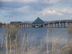 母の長寿祈願　鶴と長い木の橋