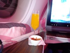 QR009(DOH-LHR)ビジネスクラス機内食