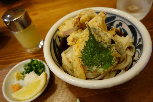 20160422-2 高松到着 TEN to SENさんチェックイン → バス券購入 → しんぺいうどんさん、讃岐うどんの晩ごはん