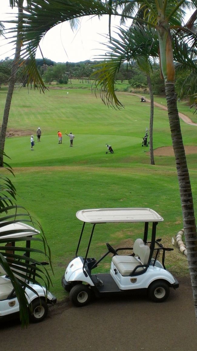 今年ハワイ初のゴルフ日です。<br />　トノが待ちに待った？日。<br />友人に連れて行ってもらえるゴルフ場はパブリックが大半です。一度だけコオリナゴルフ倶楽部でプレーしましたが。