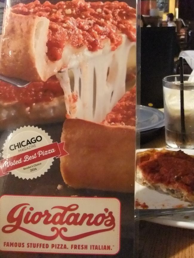 ‘シカゴ3大名物’?? 制覇はムリだけどせめて・・・<br /> 珍しく食で唯一の目的クリア! ~Deep Dish Pizza~<br /> <br />何とか脱出できるまでに貯まったマイル☆<br />せっかくならば 有給休暇で一石二鳥☆<br />ESTA猶予期間が残ってるし、またまたAMERICAへ♪ <br />ってな訳で酷寒の『CHICAGO』行き決定*:;;:*+゚o(゜ー゜*o)<br /><br />2/17 JAL 3002 伊丹 08:00 → 成田 09:20<br /> JAL 010 成田 11:10 → シカゴ 07:55