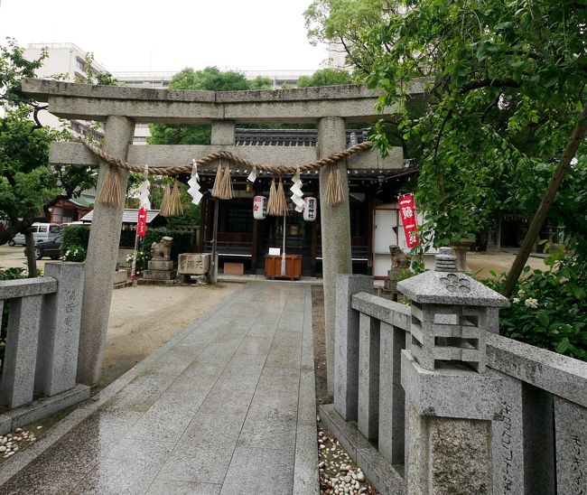 群馬出張から羽田発1100のNH21便で伊丹へ.雨の日と事故で予想外に羽田まで時間がかかる.伊丹1221着 仕事は1900からなので少し時間がある.同伴者に本日の仕事先難波のホテルスイス南海大阪まで荷物を持って行ってもらい,天王寺で別れる.レートがいい泉州池田銀行で1600ユーロを買う(英国が残留すると思いユーロを買った.損をした).<br />その後時間があるので,堺を散歩することにした.雨もひどく蒸し暑い.あせだくだくのひどい日だ.<br />堺では百舌鳥古墳群は行ったことがあるが,旧堺には行ったことがない.南海高野線堺東駅で降り,まず観光案内書で簡単なパンフレットをゲット.街歩きを開始する.小さなお寺を訪れつつ,菅原神社,妙国寺,善長寺,本願寺堺別院,十輪院と街歩き.小さなお寺が多いのとそのお寺が大変由緒のあるところが多いのにも驚く.もし空襲に会っていなかったら本当にすごいところだと思う.<br />特にうれしかったのは徳川家康が本能寺の変の際に宿泊していた妙国寺と三好一族の三好宗三の墓にお参りできたこと.堺事件で切腹した土佐藩士の慰霊碑などが今も生々しく事件を伝えていることだった.<br />何気ない街並みに歴史の重みを感じるところだ<br />