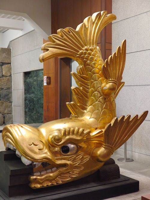 城柄 名古屋帯 金鯱 城