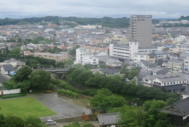 2016梅雨、静岡県の名城(17/20)：7月9日(8)：掛川城(2)：天守閣、天守閣からの眺望