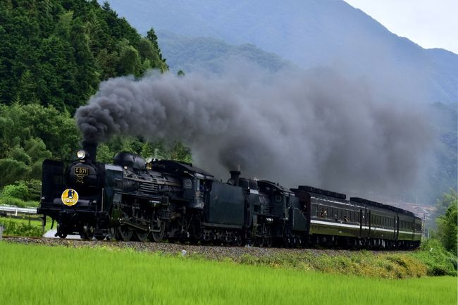 JR山口線を走るSLやまぐち号で、（C57-1号機、C56-160号機）２両の蒸気機関車が連結して走行する重連運転が２年振りに実施されました。<br />7月23日（土）、24日（日）、30日（土）〜8月1日（月）<br /><br />SLやまぐち号重連の勇姿を追いかけて、山口に訪れてみました。