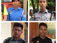 撮影許可をありがとう！ミャンマーの消防署訪問、消防士そして警察官との交流！
