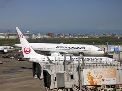 ０３．初夏の北海道４泊　羽田空港第1ターミナル 北ウィング JALサクララウンジ　羽田～新千歳 ＪＡＬの翼の空の旅その１