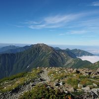 大展望の悪沢岳から赤石岳への人気の縦走路を歩く　　椹島から♪