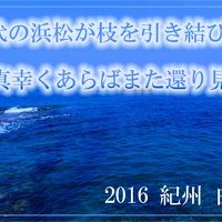 磐代の浜松が枝を引き結び真幸くあらばまた還り見む　～2016 紀州 白浜～