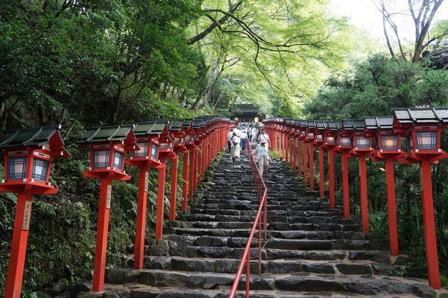 ２０１６年７月、２泊３日の京都旅行です。１日目は嵐山トロッコから嵐山温泉花伝抄に泊まり鵜飼見学。２日目は今宮神社のあぶり餅、吉田山のカフェ茂庵、そして祇園祭の余韻を感じながら貴船神社に行き、夜は烏丸御池で夕食。３日目は早朝の哲学の道を散策した後、車で高雄の神護寺・西明寺・高山寺へ。<br />今回は２日目のあぶり餅から貴船編です。<br />