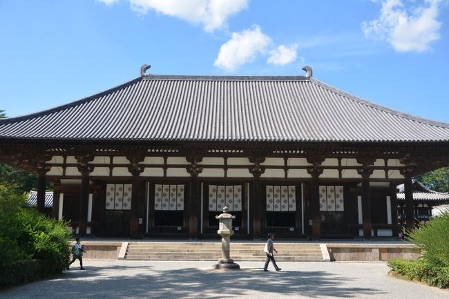 2016年8月奈良県の法隆寺周辺と西ノ京を巡ったときの旅行記です。<br />法隆寺のある斑鳩と西ノ京が4トラでは別エリアの為1日の旅行記を2回に分けました。<br />斑鳩も西ノ京も何度も訪れているところですが、自分が訪れたときはいつも冬だった気がして、夏に一度訪れてみないと数日前に思い立ち日曜日の早朝から名古屋を出発して斑鳩に向かいました。<br />当初、斑鳩だけにしようと思っていたのですが法隆寺、法輪寺、法起寺と廻ってもまだ時間が余る。急遽西ノ京の薬師寺、唐招提寺も訪れることに。<br />後編西ノ京編です。