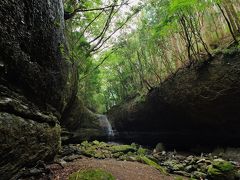 奇観! 滑らかな川床と丸みを帯びた岸の渓谷