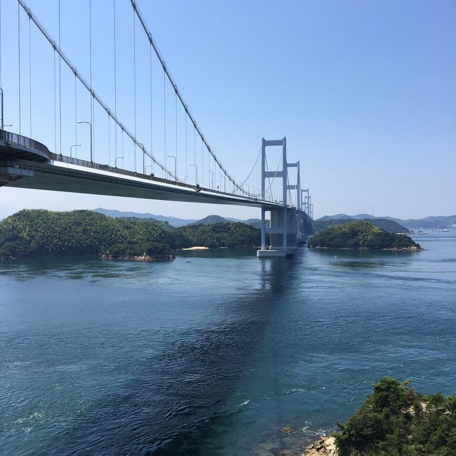 最終日の三日目はしまなみ海道をサイクリング。<br />当初は走るつもりだったけど夏場75kmを走る力量はないと身の程を知り自転車にした。<br />しまなみ海道のサイクリングは今回で三回目だけど何回目でも素晴らしい体験だった。<br />最高のレジャーのひとつだと思う。