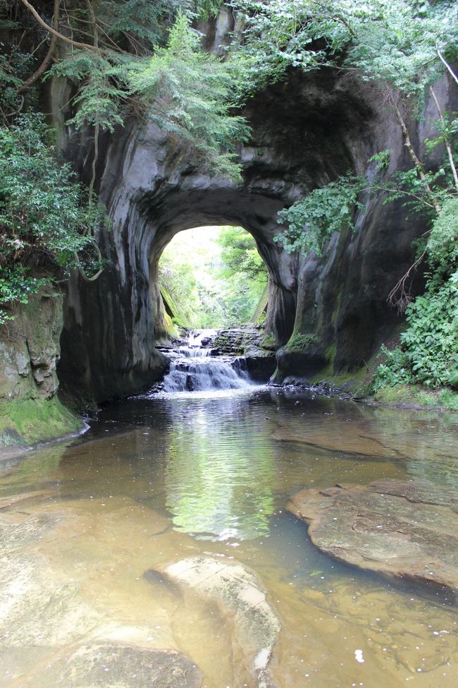 ＳＮＳで人気急上昇中のスポットが二ヶ所、千葉県内にあると最近知り、<br />どうせ行くなら両方行ってみよう！という事で、関東地方に台風が来る前に行って来ました♪<br /><br />朝食⇒千葉駅前（カピーナ号にて）⇒君津ふるさと物産館⇒清水渓流広場<br />（亀岩の洞窟や濃溝の滝へ）⇒昼食⇒（デマンドタクシーにて）上総亀山駅<br />⇒（久留里線にて）木更津駅⇒（路線バスにて）巌根駅入口<br />⇒江川海岸⇒夕食⇒巌根駅<br />