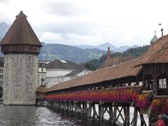 2016盛夏　初めてのスイス旅で私が出会った風景　⑤花のカペル橋のルツェルン、市庁舎前の市場が楽しいバーゼル（スイス）と２つの川が合流するコブレンツ（ドイツ）