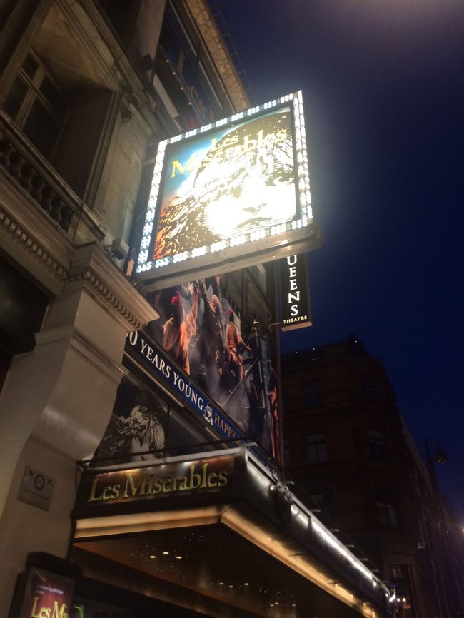 イギリス：UK2016-London（ロンドン）－５～レミゼラブル（Les Misérables at the Queen's Theatre）他～