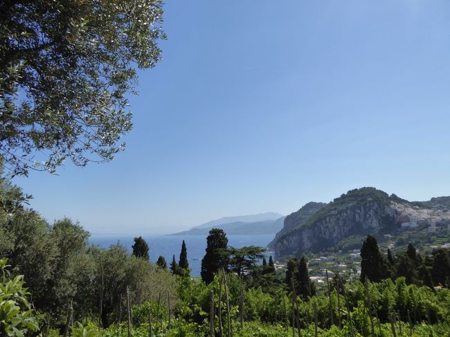 夏の優雅な南イタリア周遊旅行♪　Vol339(第18日)　☆Isola d'Capri：優雅なカプリ島の日帰り旅♪　オープンカータクシーでアナカプリへ♪