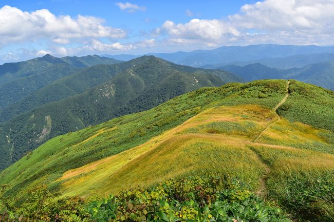 越後三山の最高峰・中ノ岳へ登ってきました。<br /><br />序盤からひたすら急登でとにかく厳しい山でしたが、稜線に出てからの開放感は抜群！雄大な自然に触れられて良い山歩きができました。<br /><br />下山後に入った五十沢温泉が気持ちよかったです。<br /><br />▼ブログ<br />http://bluesky.rash.jp/blog/hiking/nakanodake.html