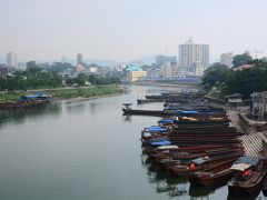 中越国境の旅12★モンカイ★中国国境の町　橋から東興を眺める