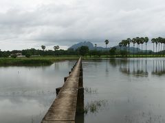 ミャンマー３日目、パアン郊外の田んぼは水浸し…
