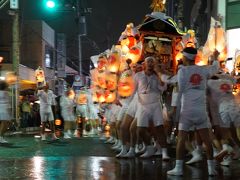 吾妻連峰・土湯温泉ほかの福島市郊外から、白河・塩原温泉、石岡のまつりまで(三日目夜)～日本三大提灯祭りの一つ、白河ちょうちん祭り。提灯を持ったまま神輿を担ぐ若い衆に、先達提灯、高張提灯、元方提灯の組み合わせも大切な見どころです～