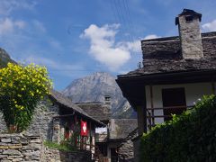 イタリアアルプス横断　感動の旅　3日目スイスの秘境　ヴェルザスカの谷、可愛いソノ―ニョ村　チェントヴァッリ鉄道
