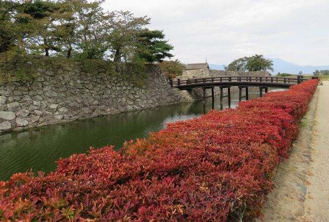 川中島古戦場跡の見学の後、次に車で案内してもらった松代城址の紹介です。『甲陽軍鑑』によれば、武田氏が北信国衆である清野氏の館を接収し、武田家足軽大将の山本勘助に命じて築城させたお城です。(ウィキペディア、海津城・松代城関連サイト)