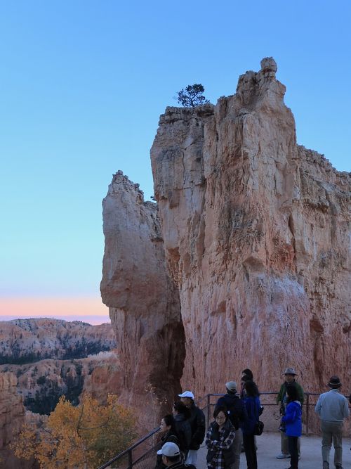 アメリカ西部13 ブライスキャニオン；サンセット・ポイントで ☆日没時