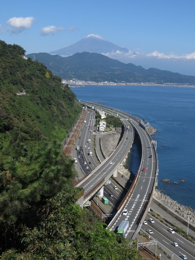 昨年11月に富士山麓周遊の旅を計画し行ってきましたが、最終日の駿河湾沿岸の観光は、あいにくの大雨で日程を１日短縮して帰宅しました。そのリベンジで、南信濃遠山郷を訪問した後、歌川広重の富士山を求めて、三保松原と薩た峠、由比の桜えび館を訪れました。快晴でぽかぽか陽気、快適なドライブを楽しんでの帰宅でした。<br /><br />歌川広重の浮世絵「駿河三保之松原」（富士三十六景）は、葛飾北斎の「富嶽三十六景」に対抗して描かれた傑作です。三保の松原は、駿河湾を挟んで望む富士山の美しく見える場所として、平安時代より人々に愛されてきた景勝地で、富士山の世界文化遺産の一部に登録され話題になりました。<br /><br />歌川広重の浮世絵「由比；薩た峠」（東海道五十三次）は、東海道の難所である薩た峠を超えた先、富士山と駿河湾を一望できる地点から描いた、立体感のあるダイナミックな傑作です。現在では、東名高速道路や国道１号線、東海道本線が手前に入りますが、それが返って素晴らしいと、写真撮影の名所になっています。