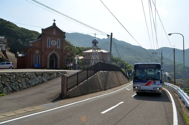 長崎から２年ぶりに上五島へ向かい、バスとタクシーで時間の許す限り教会巡りをしてきました。