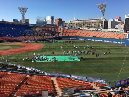 ナッカムスタジアム アメフト三昧の土曜日 ～ Xリーグ クォーターファイナル @ 横浜