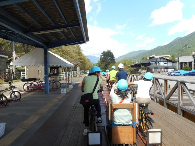飛騨古川で1泊して、翌日は神岡へ<br /><br />神岡では、廃線になった鉄道を自転車で走る「ガッタンゴー」をやって街歩きをしました<br /><br />神岡は鉱物とノーベル賞の町でした