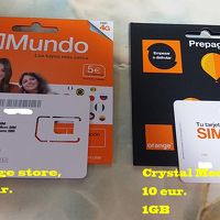 Ｓｐａｉｎ　prepaid sim　ORANGE　2016